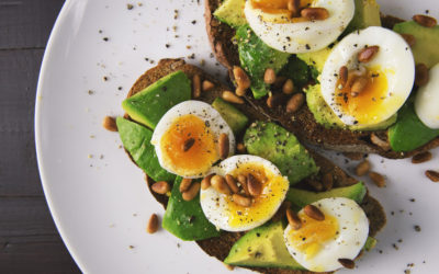 Advocado bread with eggs
