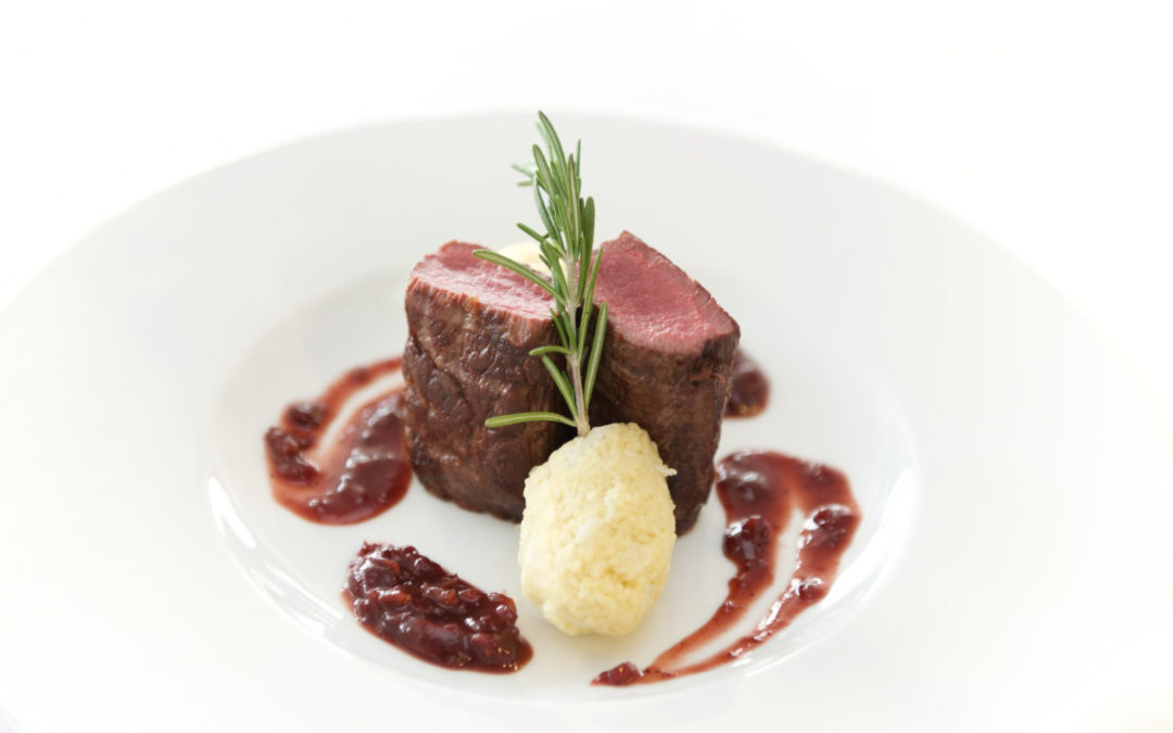 Artistic red beef