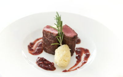 Artistic red beef