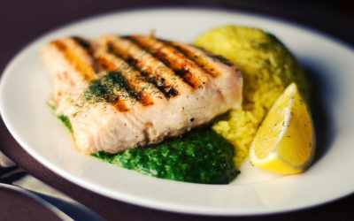 Roasted salmon lemon