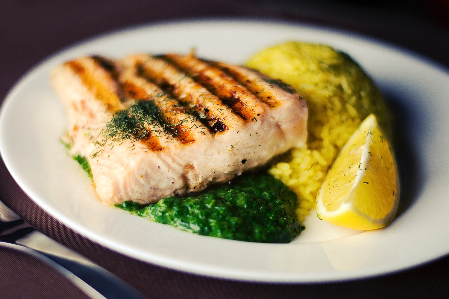 Roasted salmon lemon